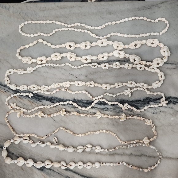 Vintage shell necklaces chain link conch - Picture 1 of 4